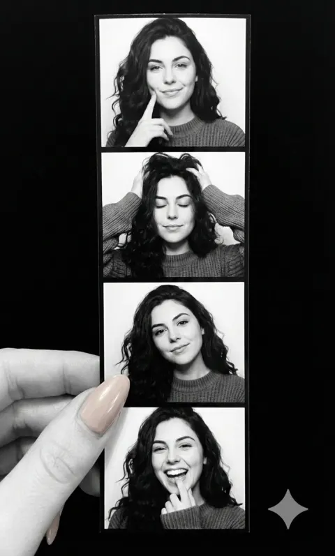Nostalgic Black and White Photo Strip