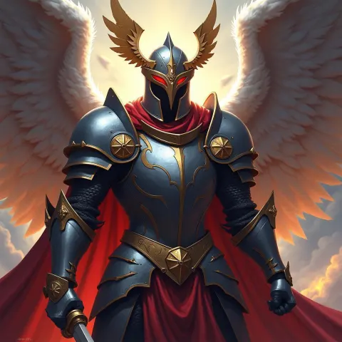 Winged Helm Holy Knight in Vibrant Glory