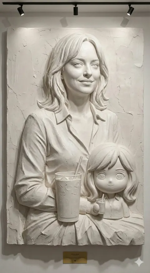 Plaster Relief Sculpture Art