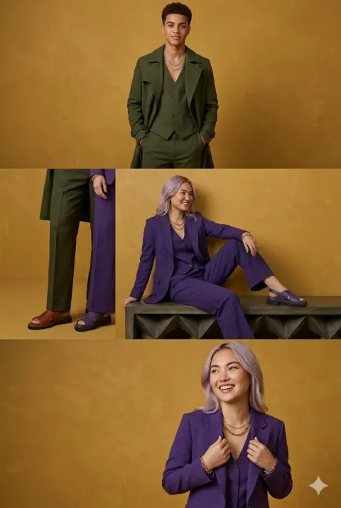 Autumn Gem-Tone Suit Editorial