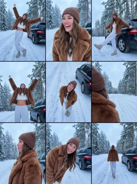 Winter Forest Grid Collage Portrait