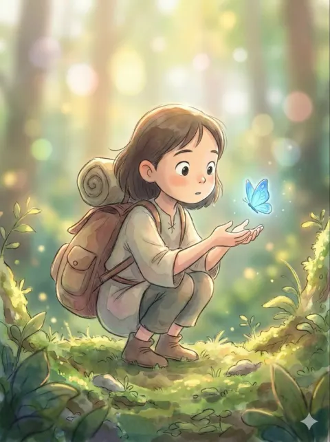 Ghibli Style Dreamy Character Art
