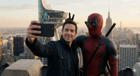 Deadpool's Mischievous Selfie Prank
