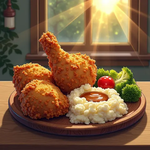 Miss Milligan's Fried Chicken Feast in Manga