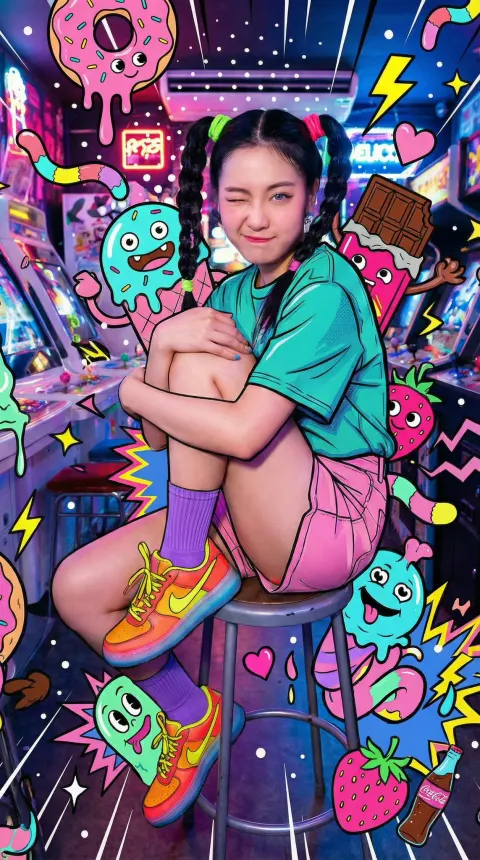 Neon Arcade Sweetheart