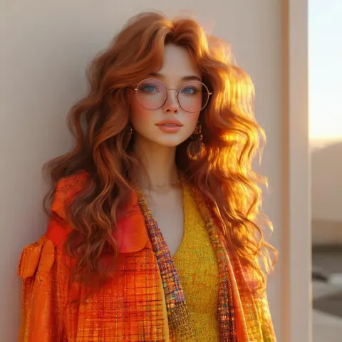 Ginger Haired Avatar With Small Round Glasses