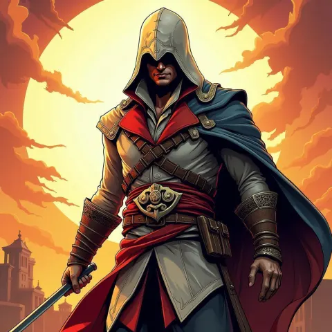 Spanish Assassin's Creed Hero in Bold Illustration