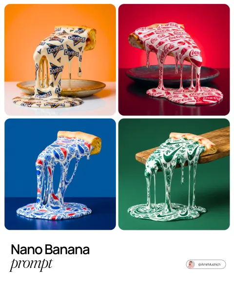 Porcelain Pizza Drip Art