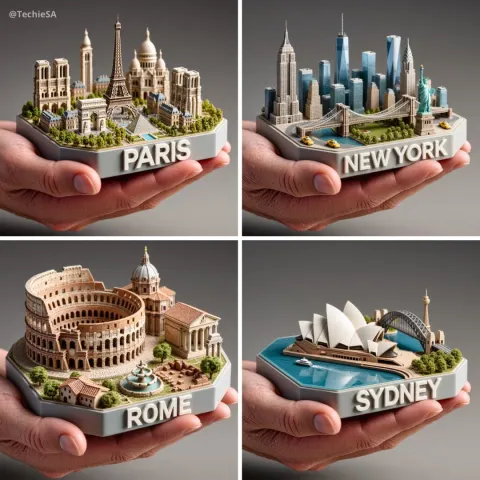 Miniature City Display Model
