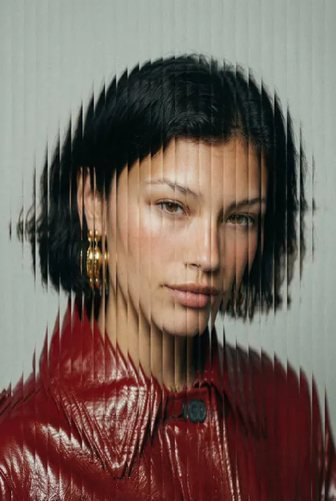 High Fashion Glitch Portrait Style