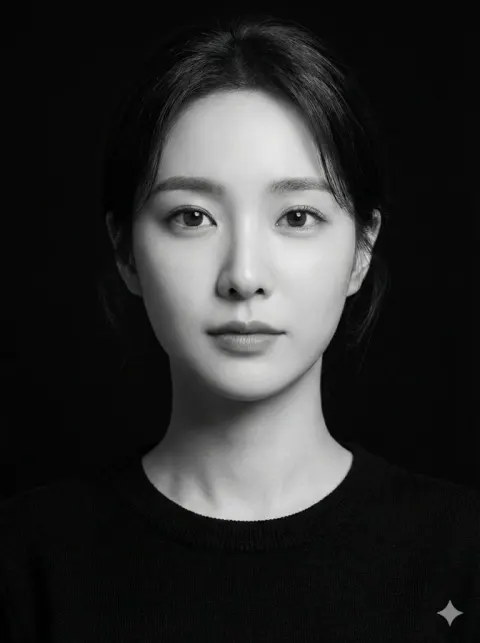 Striking Black White Portrait