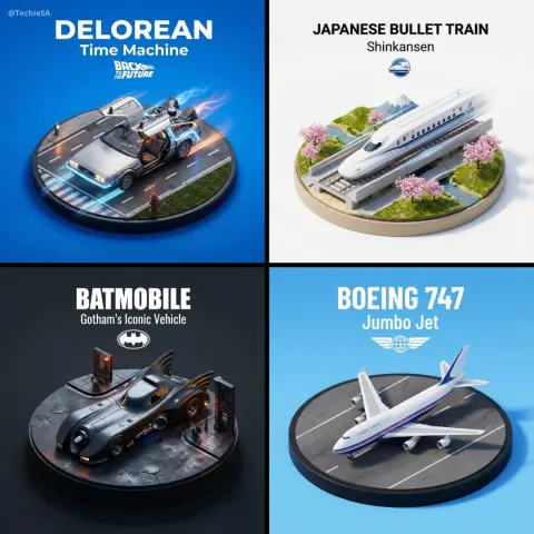 Isometric 3D Iconic Vehicle Showcase