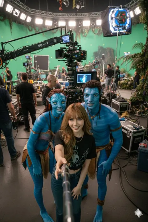 Behind-the-Scenes Selfie with Cast