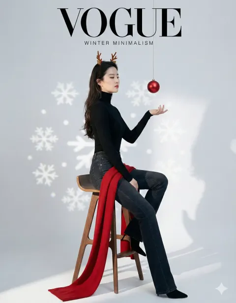 Minimalist Christmas Fashion Editorial