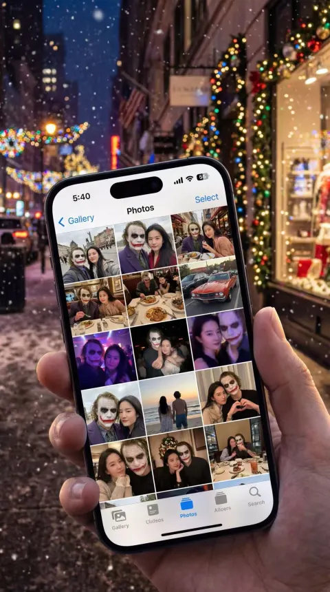 Christmas Night Couple Photo Gallery