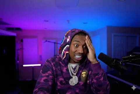 Purple Camo Rapper Glow-Up