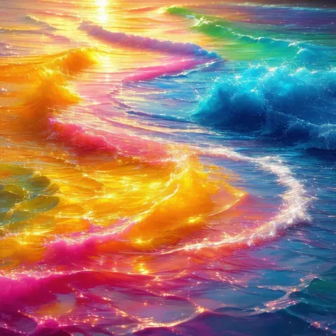 Color Pigments Swirling in Eight Bit Water