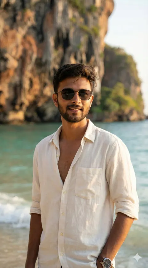 Cinematic Beach Portrait Thailand