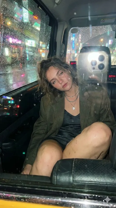 Neon Rain Taxi Nights