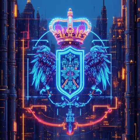 Neon French Coat of Arms Circa 1876