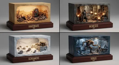 Resident Evil Diorama Grids