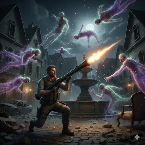 Resident Evil Rocket Launcher Blast