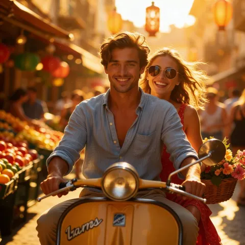 Vintage Motorcycle Love Market Ride