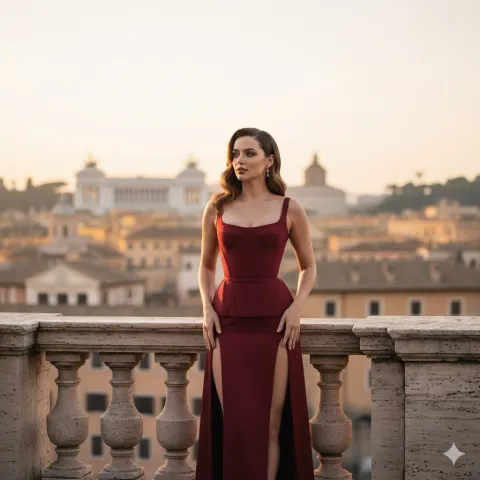 Ana de Armas Rome Balcony Fashion