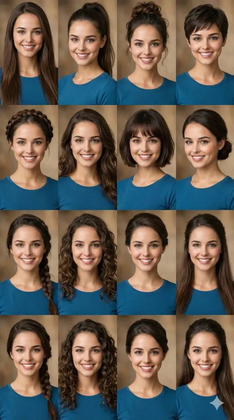Stunning Hairstyle Transformation Photo Collage