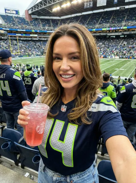 Seahawks Game Pink Drinks Crowd