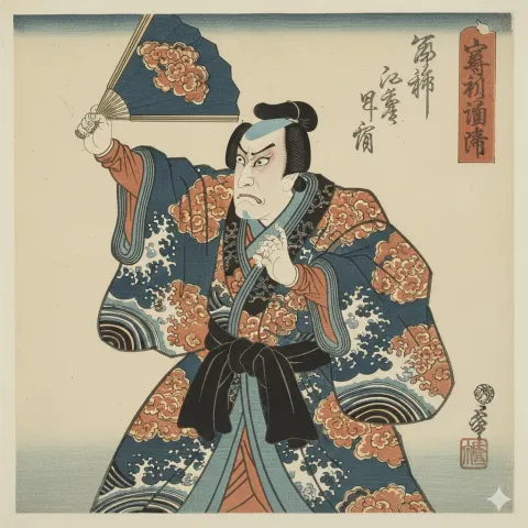 Sharaku Style Ukiyo-e Print