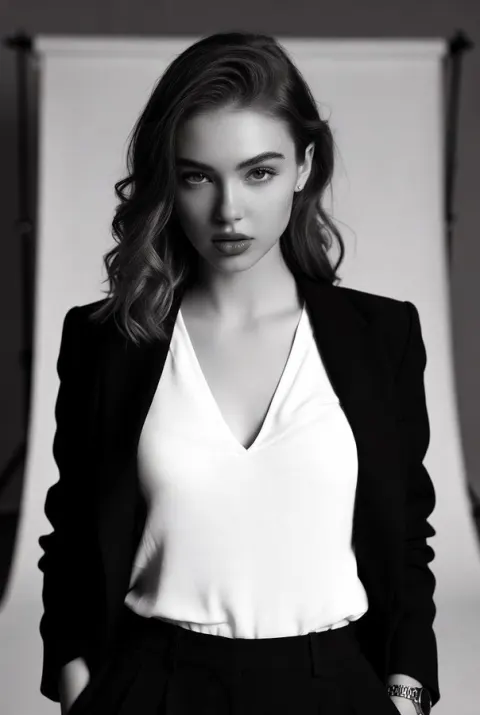 Monochrome Fashion Portrait