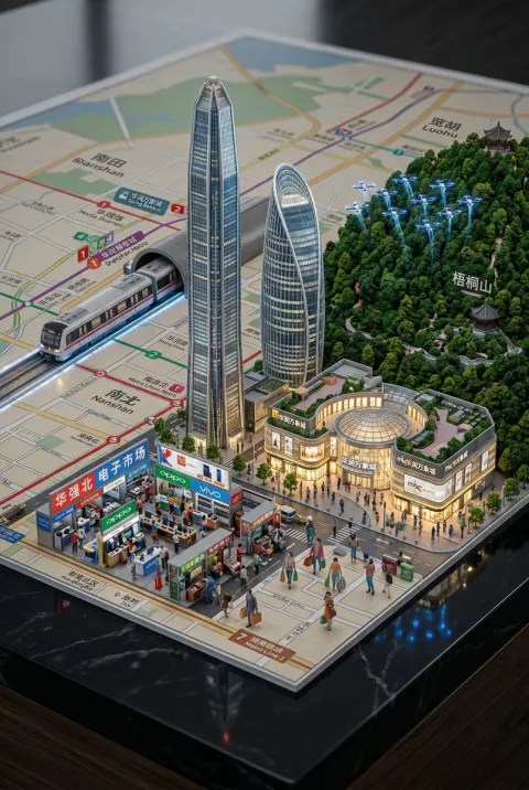 Shenzhen 3D Miniature City Map