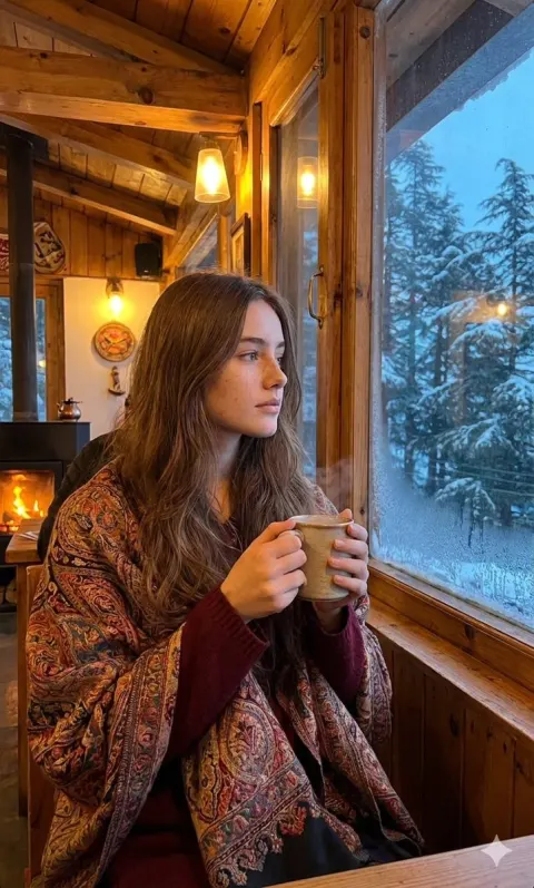 Cozy Winter Café in Shimla
