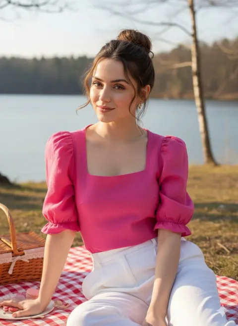 Spring Lakeside Picnic Portrait