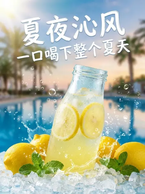 Summer Night Breeze Sparkling Water Design