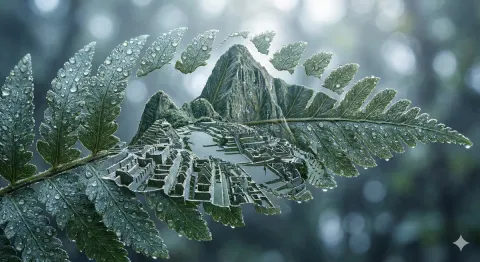 Cinematic Leaf Cutting Art Macro