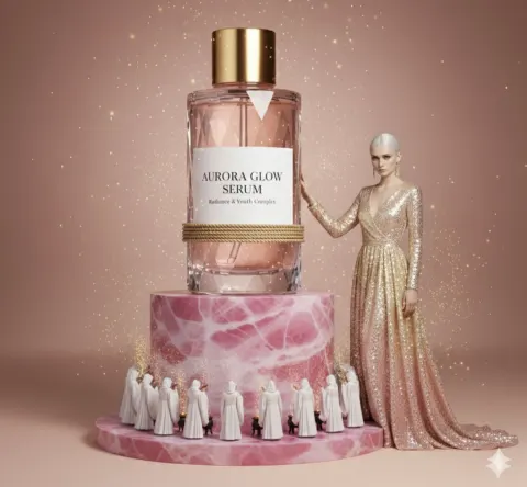Aurora Glow Serum Luxury Ad