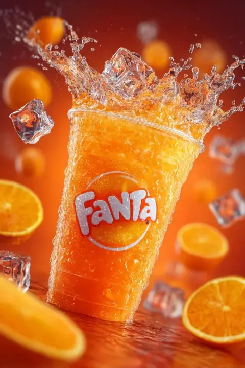 Floating Fanta Soda Ad