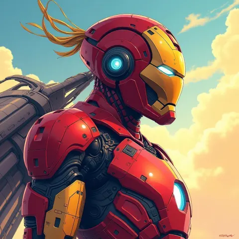 Horizon Machine as Iron Man in Manga