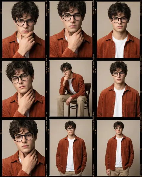 Warm Terracotta Studio Portrait