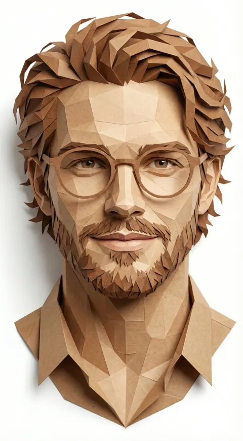 Paper-Cut Portrait Sculpture