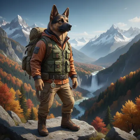 Anthro Snow Leopard Streetwear 3D Render