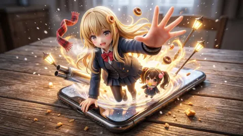 Character Leaps from Smartphone
