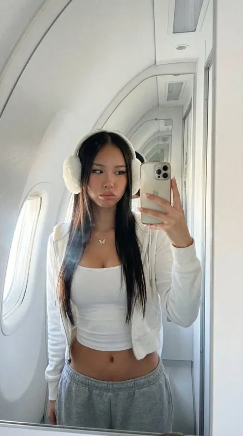 Private Jet Mirror Selfie