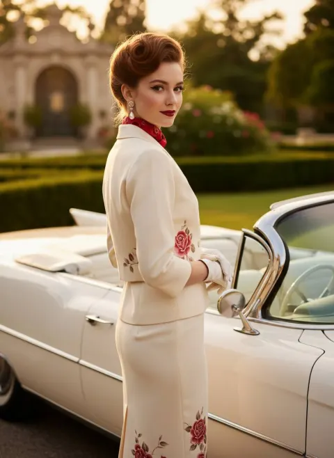 Cinematic Vintage Fashion Portrait
