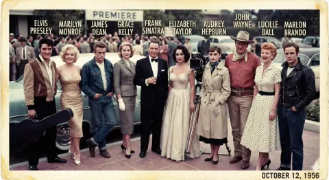 1956 Celebrities Vintage Group Photo