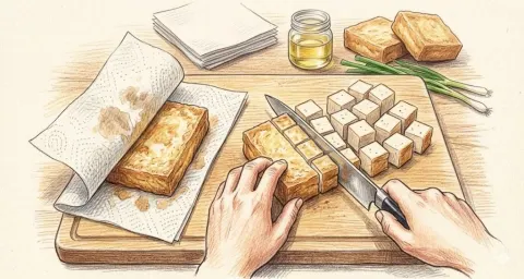 Fried Tofu Oil Removal Hack