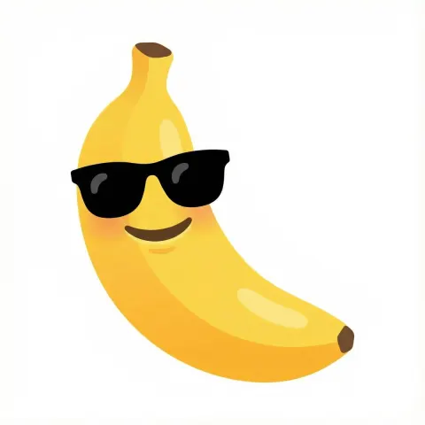 Cool Banana Emoji Design