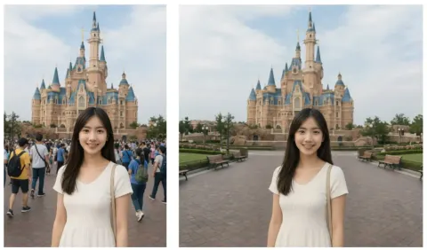Remove Background Tourists Intelligently